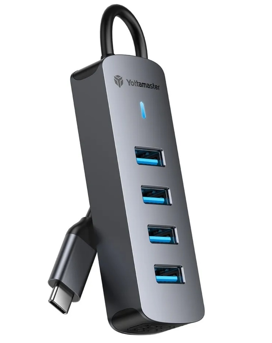USB-хаб Yottamaster PH4U-C3, USB 3.2 Gen1, USB C, USB A 4х3.0 (цена по картам банков-партнеров)