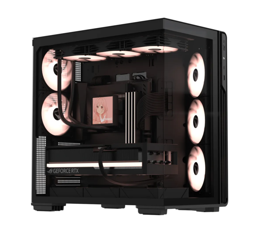 Корпус для ПК Formula Crystal Z7 PA Black, 5x120мм в комплекте (цена с WB-кошельком и клубом)