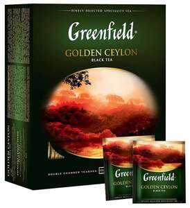 [Мск и др.] Чай черный Greenfield Golden Ceylon в пакетиках, 100 пак.