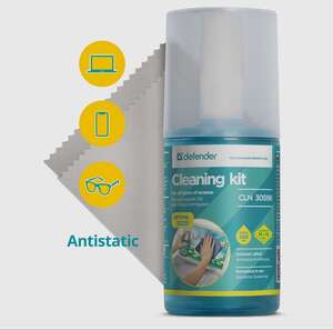 Очиститель спрей Defender Cleaning Kit для электроники + салфетка
