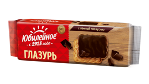 Печенье Юбилейное с темной глазурью 116 г