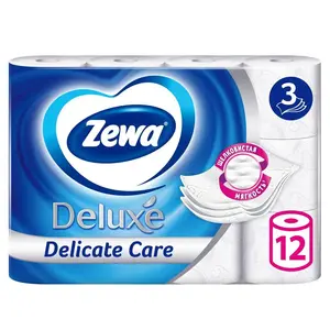 Туалетная бумага Zewa Deluxe Без аромата, 3 слоя, 12 рулонов (не все города)