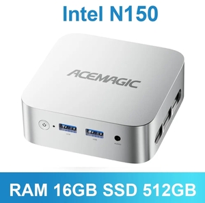 Мини-ПК ACEMAGIC Newest V1 N150 RAM 16GB SSD 512GB