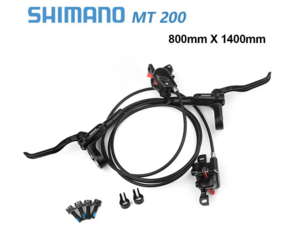Гидравлический дисковый тормоз SHIMANO MT200, 800/1400 мм передний+задний (из-за рубежа, с картой OZON)
