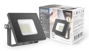 Прожектор Gauss BASIC 10W, 820lm, 6500K, 200-240V, IP65
