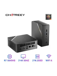 Мини-ПК Chatreey AN4 (AMD Ryzen 7 8845HS, без RAM/SSD, с поддержкой eGPU, Windows 11 Pro) (с Ozon картой, + пошлина ≈ 1272₽)