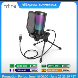 USB-микрофон для компьютера FIFINE Ampligame 