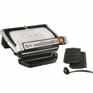 Электрический гриль Tefal Optigrill+ GC716D12 с 6 автоматическими программами, съемными панелями и насадкой для вафель