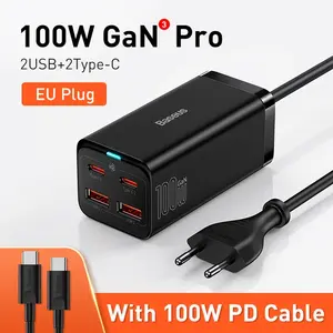 Зарядное устройство Baseus GaN 3 Pro 100W (CCDK100UE + кабель USB-C 100 W)