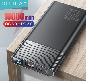 Внешний аккумулятор KUULAA, 10000 мАч, QC, PD 3.0