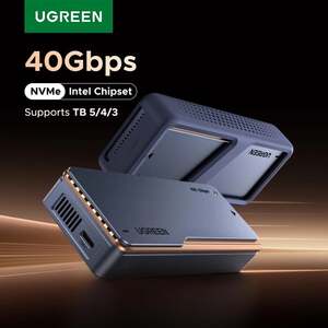Корпус для SSD Ugreen D703 (Thunderbolt 4, 8 ТБ, Intel Chipset, 40 Гбит/с, умный вентилятор и термопрокладки)