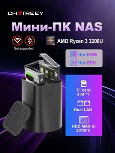 Мини-ПК Chatreey AMD Ryzen 3 3200U, RAM Отсутствует (с Озон картой, из-за рубежа)