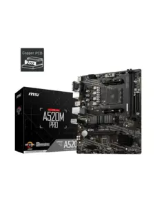Материнская плата MSI A520M PRO Micro-ATX, AM4 DDR4 (цена с wb кошельком)