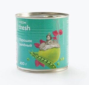 Горошек зеленый 400 г, Ozon fresh