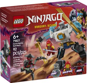 Конструктор LEGO NINJAGO Боевой робот Зейна в броне, 71827 (с картой OZON)