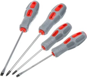 Набор отверток BARTEX 4 пр, PH 1, 2 / SL 5, 6,