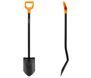 Лопата штыковая с черенком FISKARS Solid (с картой OZON)