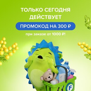 Скидка 300₽ на заказ от 1000₽