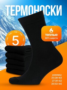 Носки мужские теплые, 5 пар