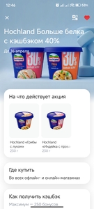 Возврат 40% на плавленый сыр Hochland 230 г