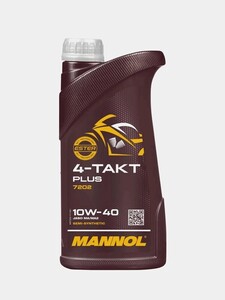 Моторное масло полусинтетика MANNOL 4-TAKT PLUS 10w40, 4л, 7202 
