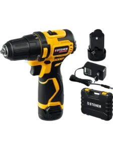 Шуруповерт аккумуляторный бесщеточный STEHER CDB-120-2, кейс, 2 АКБ (ВБ-кошелек и подписка + бонусы за отзыв 250)