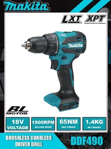 Бесщеточный аккумуляторный шуруповерт Makita DDF490Z (из-за рубежа, с картой OZON)