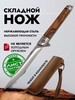 Складной нож ЛИСТ тактика , длина лезвия 9.4 см (с картой OZON)