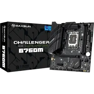 Материнская плата MAXSUN MS-Challenger B760M LGA1700, mATX, 2xDDR4, HDMI+VGA, 2хM,2, LAN 1Gb, RTL