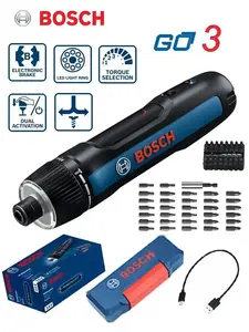Электрическая отвертка Bosch GO3, 33 биты, чехол (с картой OZON)