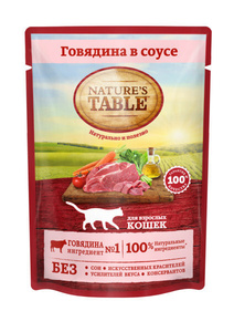 Влажный корм для кошек Nature's Table индейка в соусе, 85 г