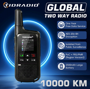 Рация TIDRADIO Global PoC 4G LTE с функцией Push-to-Talk, большой дальностью действия, широким покрытием и SIM-картой (из-за рубежа)