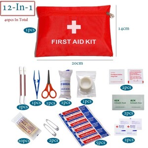 Комплект для оказания первой помощи в чехле ELEFIRST Person Portable Mini Outdoor Waterproof First Aid Kit 12-в-1 + гермомешок в описании